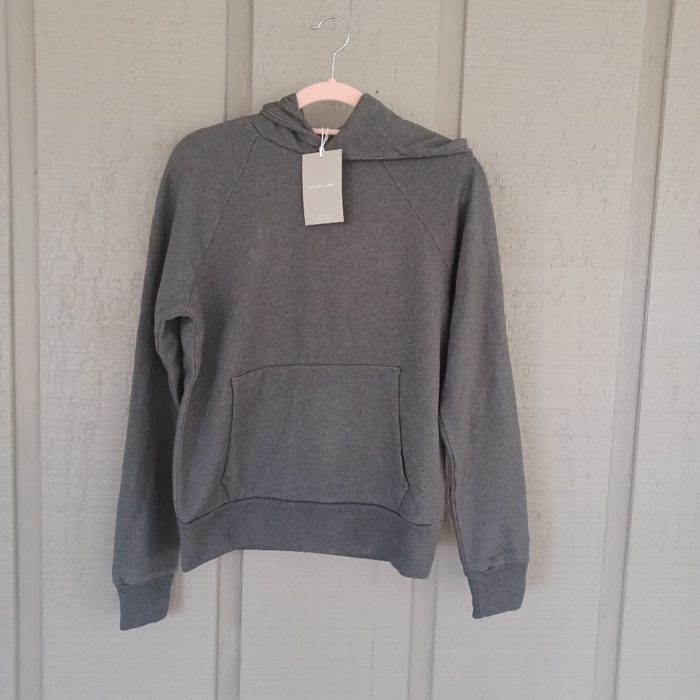 Everlane Men Sweatshirt Hoodie Size XS Color Heather Grey Organic Cotton
